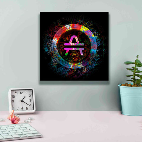 Image of 'Amp Crypto Power' by Epic Portfolio Giclee Canvas Wall Art,12 x 12