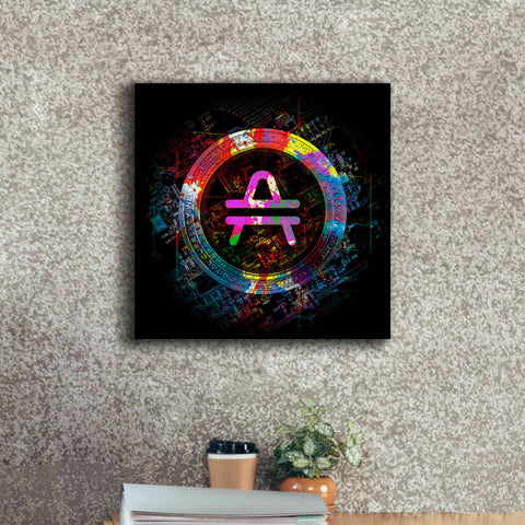 Image of 'Amp Crypto Power' by Epic Portfolio Giclee Canvas Wall Art,18 x 18