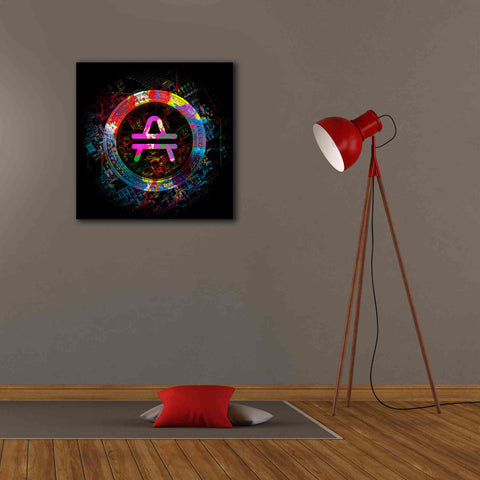 Image of 'Amp Crypto Power' by Epic Portfolio Giclee Canvas Wall Art,26 x 26