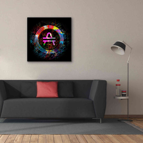 Image of 'Amp Crypto Power' by Epic Portfolio Giclee Canvas Wall Art,37 x 37