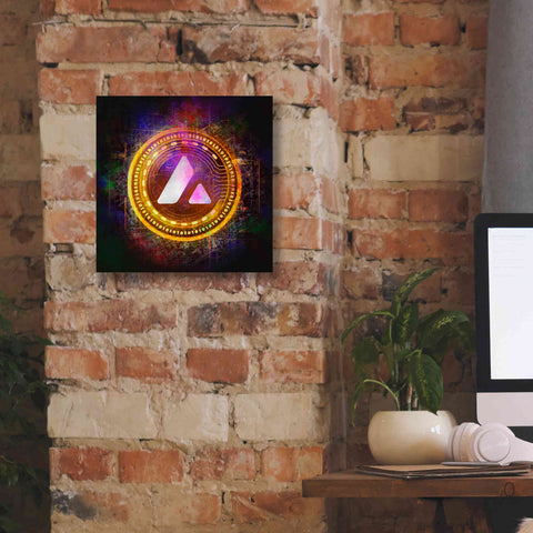Image of 'Avalanche Crypto Halo' by Epic Portfolio Giclee Canvas Wall Art,12 x 12