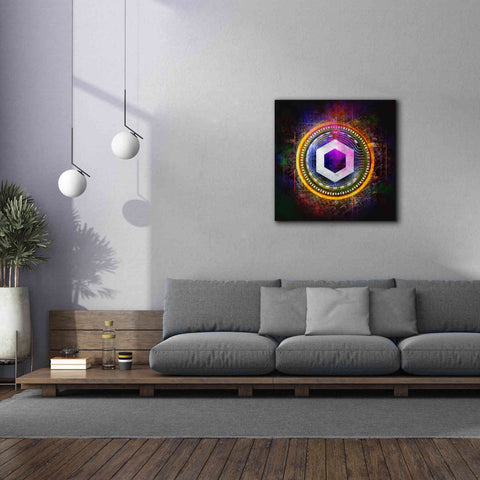 Image of 'Chainlink Crypto Halo' by Epic Portfolio Giclee Canvas Wall Art,37 x 37