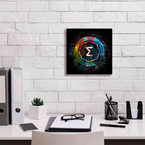 Image of 'Ergo Crypto Power' by Epic Portfolio Giclee Canvas Wall Art,12 x 12