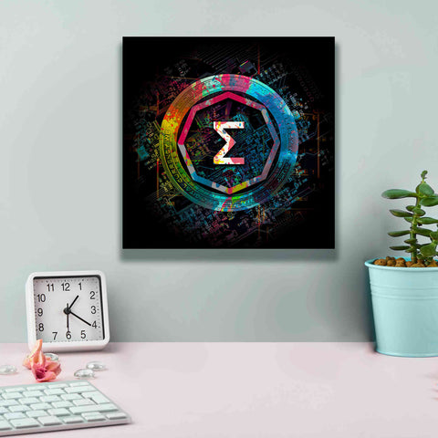 Image of 'Ergo Crypto Power' by Epic Portfolio Giclee Canvas Wall Art,12 x 12