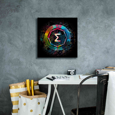 Image of 'Ergo Crypto Power' by Epic Portfolio Giclee Canvas Wall Art,18 x 18