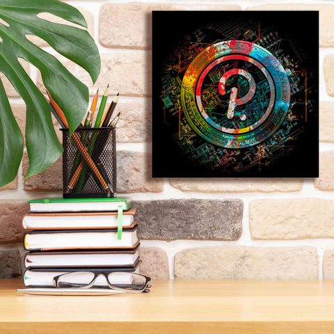 Image of 'Polkadot Crypto Power' by Epic Portfolio Giclee Canvas Wall Art,12 x 12