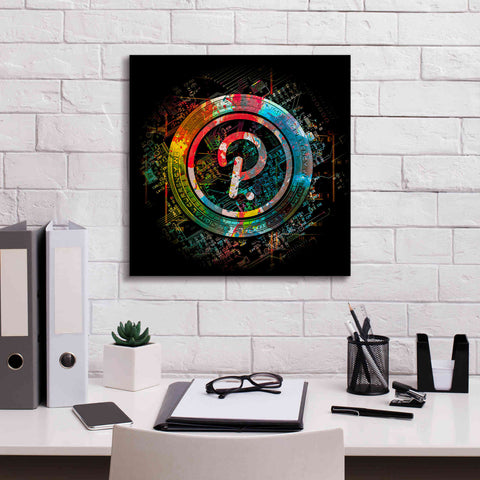 Image of 'Polkadot Crypto Power' by Epic Portfolio Giclee Canvas Wall Art,18 x 18