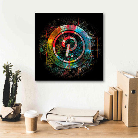Image of 'Polkadot Crypto Power' by Epic Portfolio Giclee Canvas Wall Art,18 x 18