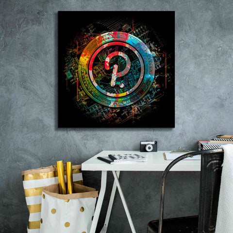 Image of 'Polkadot Crypto Power' by Epic Portfolio Giclee Canvas Wall Art,26 x 26