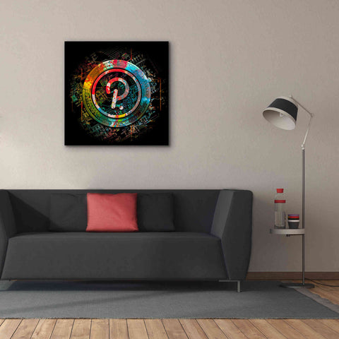 Image of 'Polkadot Crypto Power' by Epic Portfolio Giclee Canvas Wall Art,37 x 37