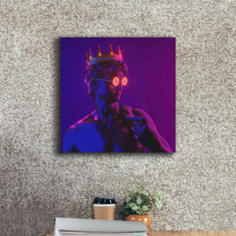 Image of 'Michelangelo Bitcoin David' by Epic Portfolio, Canvas Wall Art,18x18