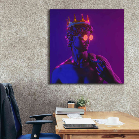 Image of 'Michelangelo Bitcoin David' by Epic Portfolio, Canvas Wall Art,37x37