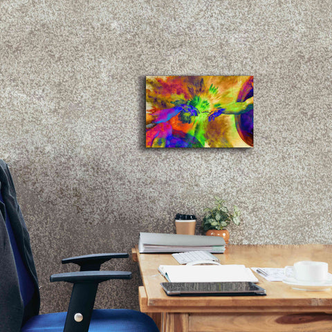 Image of 'Michelangelo - Creation of Adam Colorful II' by Epic Art Portfolio, Canvas Wall Art,18x12