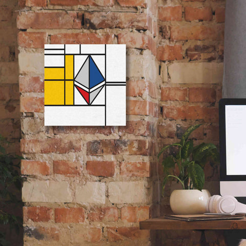 Image of 'Mondrian 3937 Ethereum Crypto Art-01' by Epic Portfolio, Giclee Canvas Wall Art,12x12