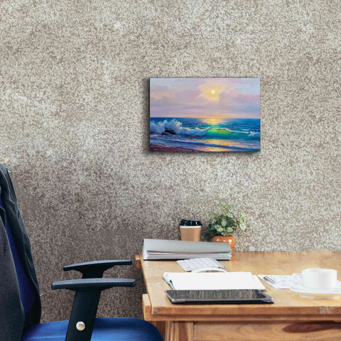 Image of 'Bali Sunset' by Epic Portfolio, Giclee Canvas Wall Art,18x12