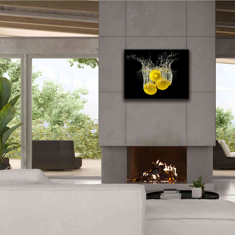 Image of 'Lemon Splash' by Epic Portfolio, Giclee Canvas Wall Art,34x26
