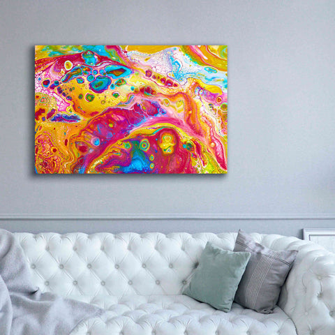Image of 'Liquid Pour Yellow' by Epic Portfolio, Giclee Canvas Wall Art,60x40