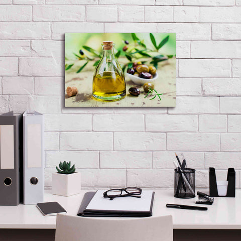 Image of 'Mama's Kitchen - Olive Oil' by Epic Portfolio, Giclee Canvas Wall Art,18x12