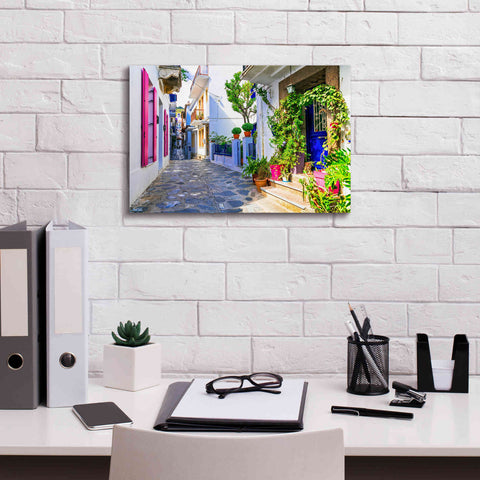Image of 'Moroccan Alley ' by Epic Portfolio, Giclee Canvas Wall Art,18x12