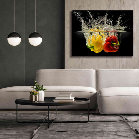 Image of 'Pepper Splash' by Epic Portfolio, Giclee Canvas Wall Art,54x40