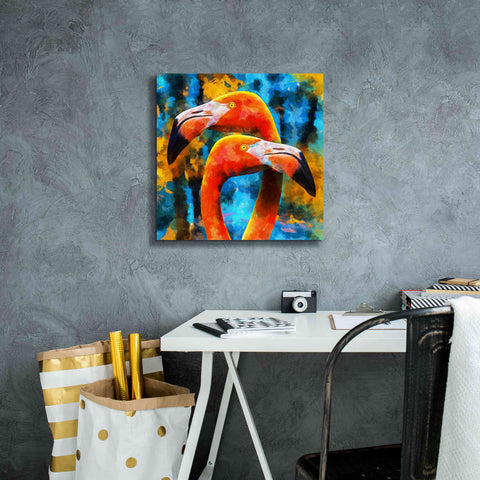 Image of 'The Lost Flamingos ' by Epic Portfolio, Giclee Canvas Wall Art,18x18