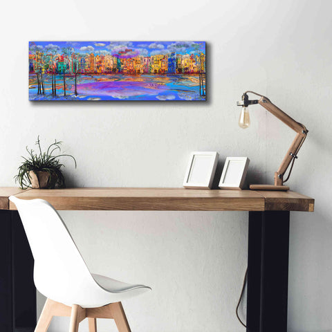Image of 'Trippy Amsterdam' by Epic Portfolio, Giclee Canvas Wall Art,36x12