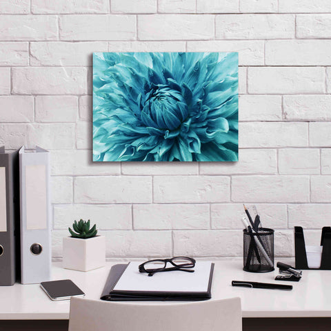 Image of 'Turquoise Dahlia' by Epic Portfolio, Giclee Canvas Wall Art,16x12