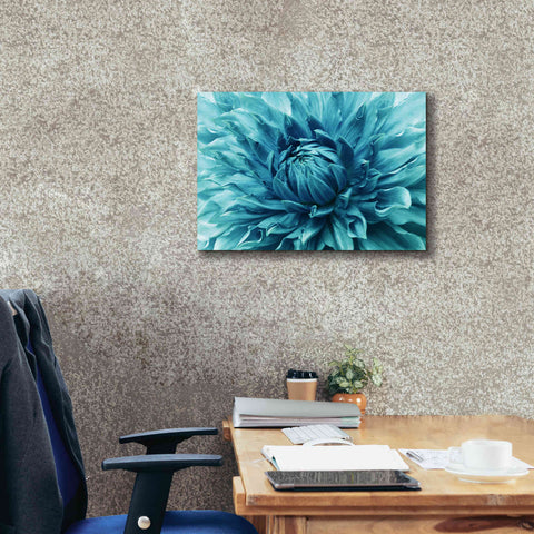 Image of 'Turquoise Dahlia' by Epic Portfolio, Giclee Canvas Wall Art,26x18