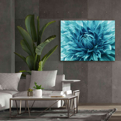 Image of 'Turquoise Dahlia' by Epic Portfolio, Giclee Canvas Wall Art,54x40