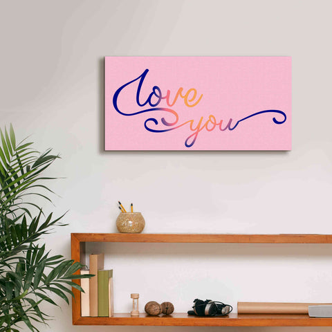 Image of 'Love You Sunrise' by Epic Portfolio, Giclee Canvas Wall Art,24x12