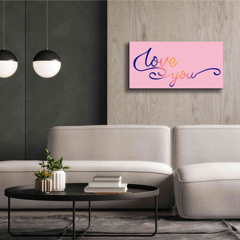 Image of 'Love You Sunrise' by Epic Portfolio, Giclee Canvas Wall Art,40x20