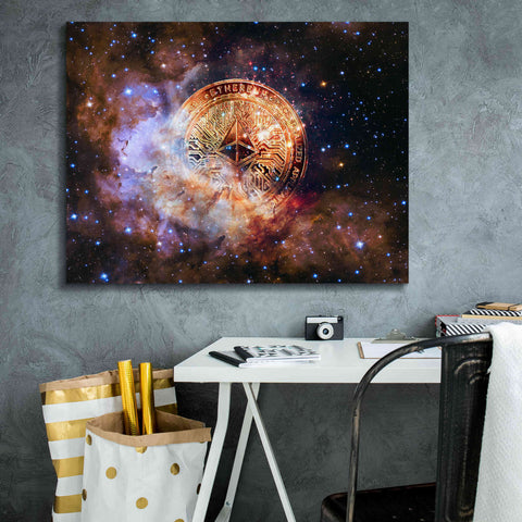 Image of 'Ethereum Nebula' by Epic Portfolio, Giclee Canvas Wall Art,34x26