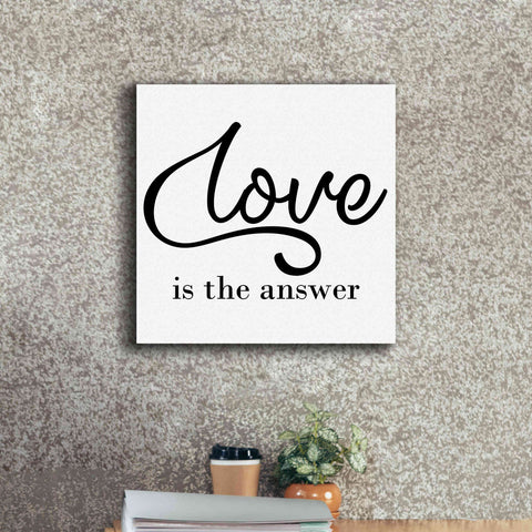 Image of 'Love Is The Answer' by Epic Portfolio, Giclee Canvas Wall Art,18x18