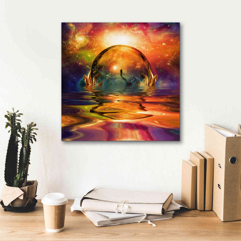 Image of 'Liquid Galaxy' by Epic Portfolio, Giclee Canvas Wall Art,18x18