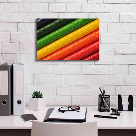 Image of 'Pencil Rainbow' by Epic Portfolio, Giclee Canvas Wall Art,18x12