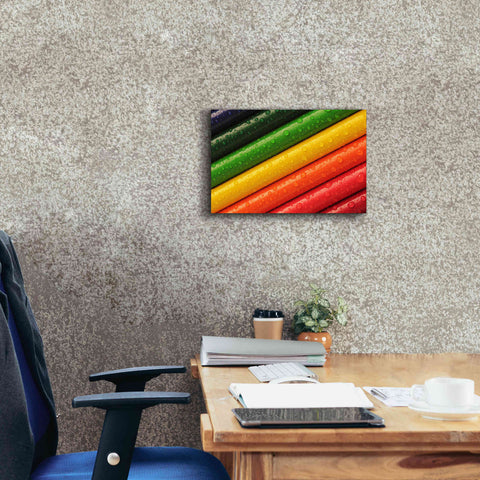 Image of 'Pencil Rainbow' by Epic Portfolio, Giclee Canvas Wall Art,18x12