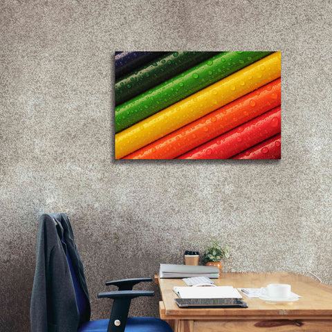 Image of 'Pencil Rainbow' by Epic Portfolio, Giclee Canvas Wall Art,40x26