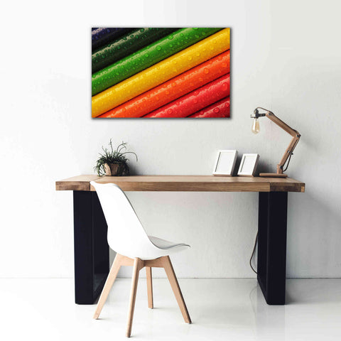 Image of 'Pencil Rainbow' by Epic Portfolio, Giclee Canvas Wall Art,40x26