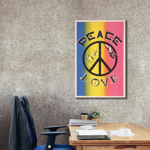 Image of 'Peace, Love' by Epic Portfolio, Giclee Canvas Wall Art,26x40