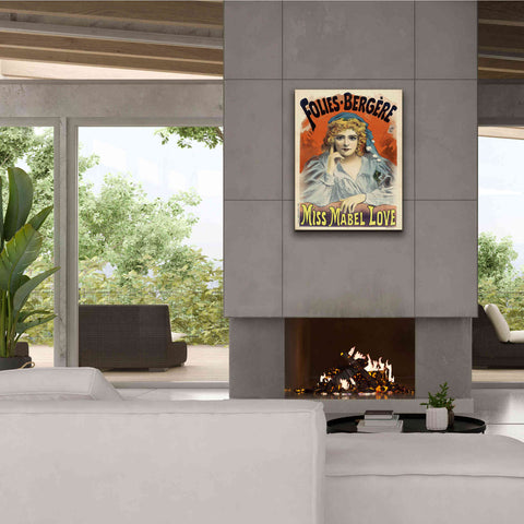 Image of 'Folies-Bergere,Miss Mabel Love (1895)' by Epic Portfolio, Giclee Canvas Wall Art,26x34