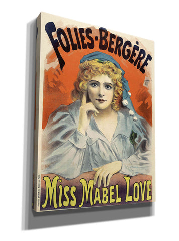 Image of 'Folies-Bergere,Miss Mabel Love (1895)' by Epic Portfolio, Giclee Canvas Wall Art