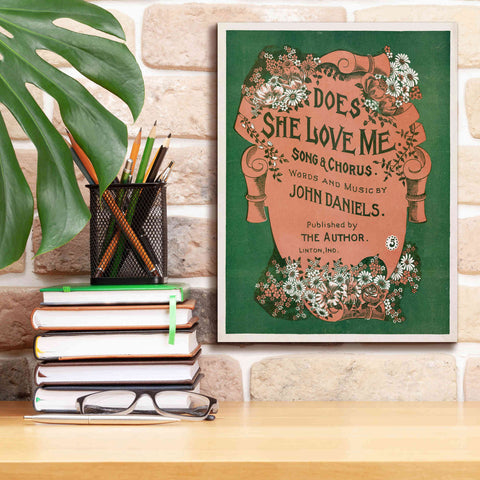 Image of 'Does She Love Me (1899)' by Epic Portfolio, Giclee Canvas Wall Art,12x16