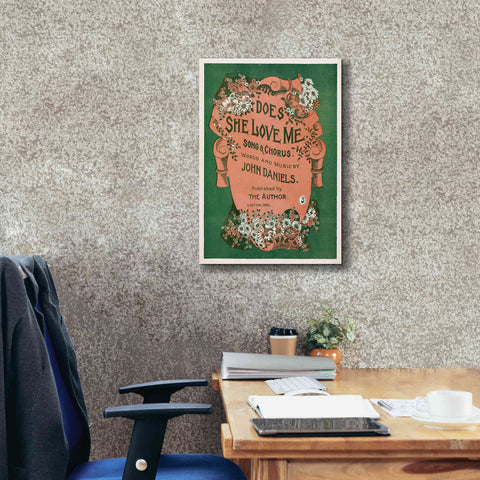 Image of 'Does She Love Me (1899)' by Epic Portfolio, Giclee Canvas Wall Art,18x26