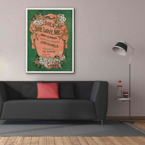 Image of 'Does She Love Me (1899)' by Epic Portfolio, Giclee Canvas Wall Art,40x54