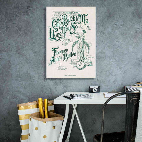 Image of 'Come Back To Me I Love You So (1897)' by Epic Portfolio, Giclee Canvas Wall Art,18x26