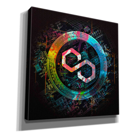 Image of 'Polygon Crypto Giga Coin' by Epic Portfolio, Canvas Wall Art