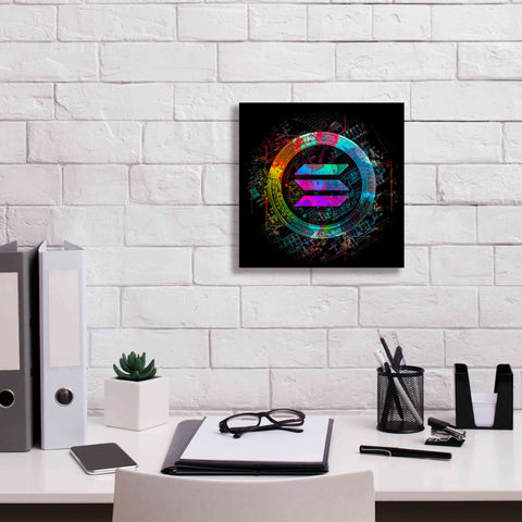 Image of 'Solana Crypto Giga Coin' by Epic Portfolio, Canvas Wall Art,12 x 12