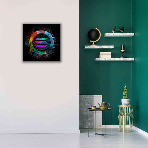 Image of 'Solana Crypto Giga Coin' by Epic Portfolio, Canvas Wall Art,26 x 26