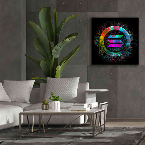 Image of 'Solana Crypto Giga Coin' by Epic Portfolio, Canvas Wall Art,37 x 37