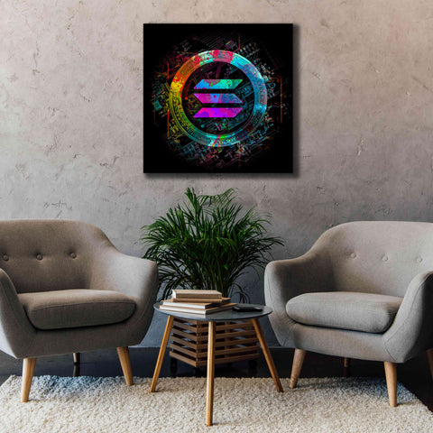 Image of 'Solana Crypto Giga Coin' by Epic Portfolio, Canvas Wall Art,37 x 37